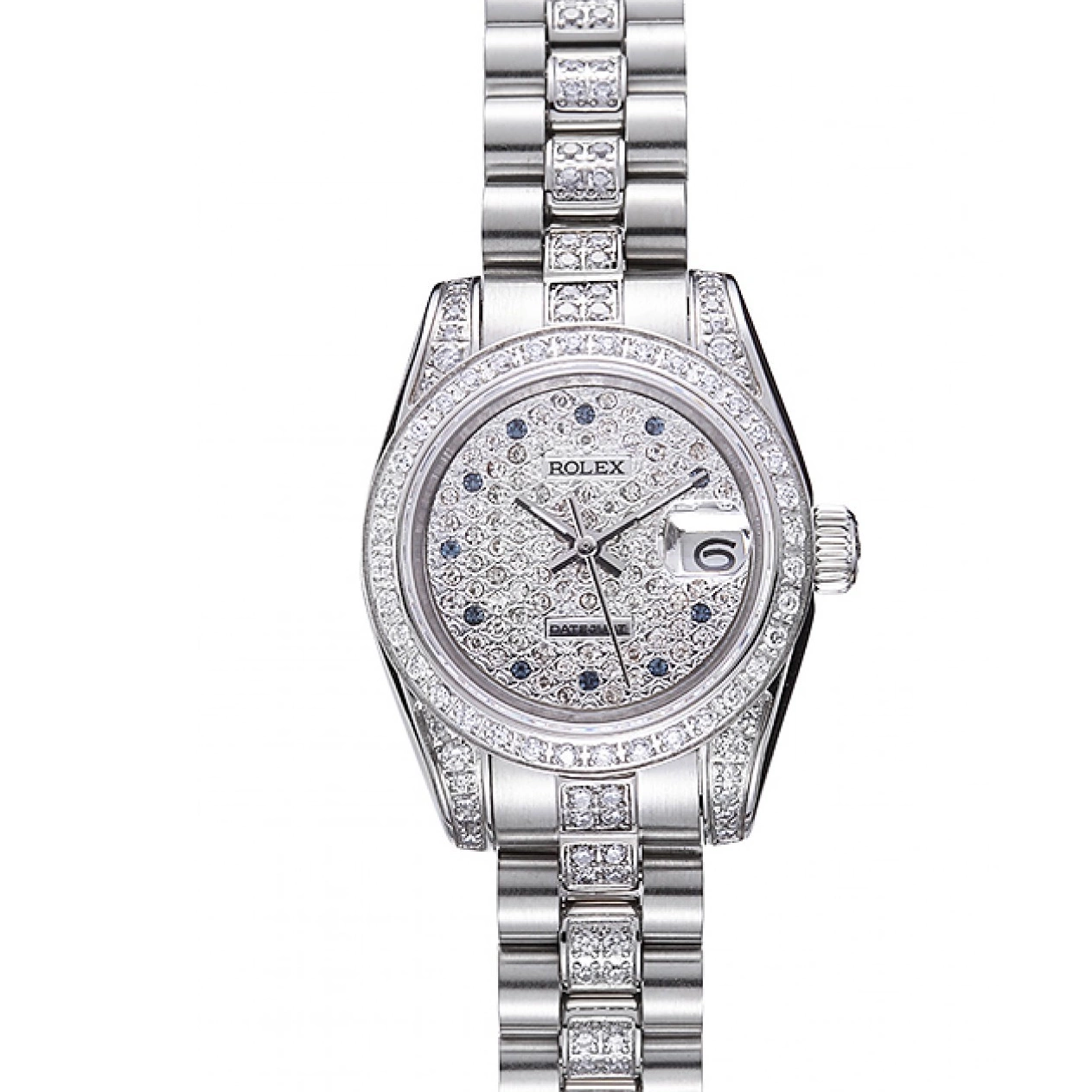 Dial Swiss 622021 Diamond Steel Stainless DateJust Rolex 0514